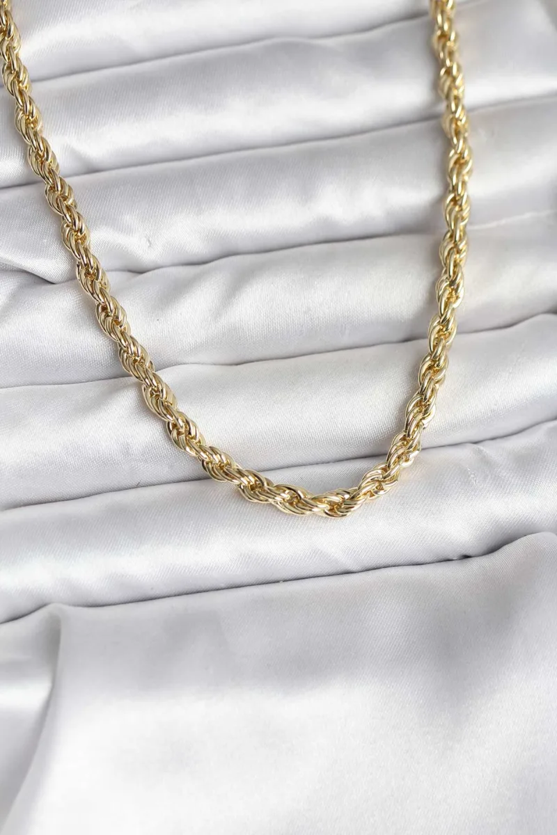 Burgulu Gold Renk Kadın Kolye
