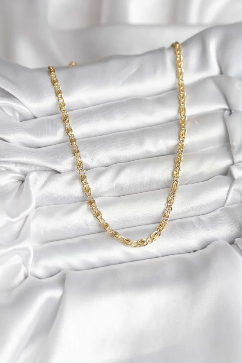 Gold Renk Kaplama Zincir Model Kolye
