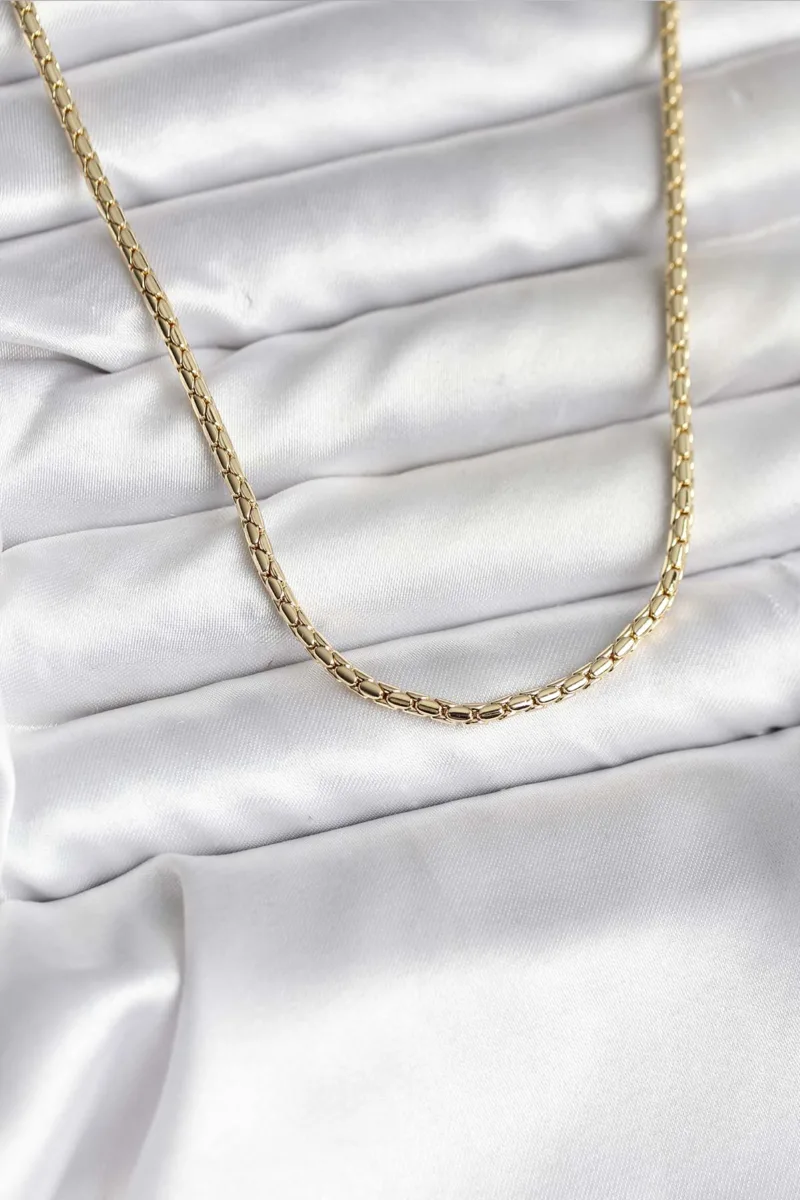 Zincir Model Gold Kaplama Kolye