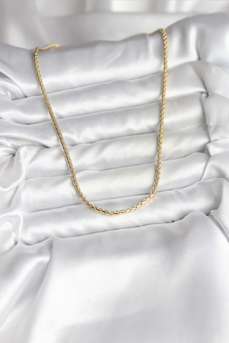Zincir Model Gold Kaplama Kolye