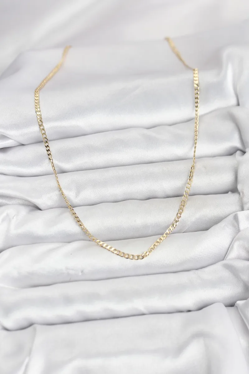 Gold Renk Pirinç Zincir Model Kolye
