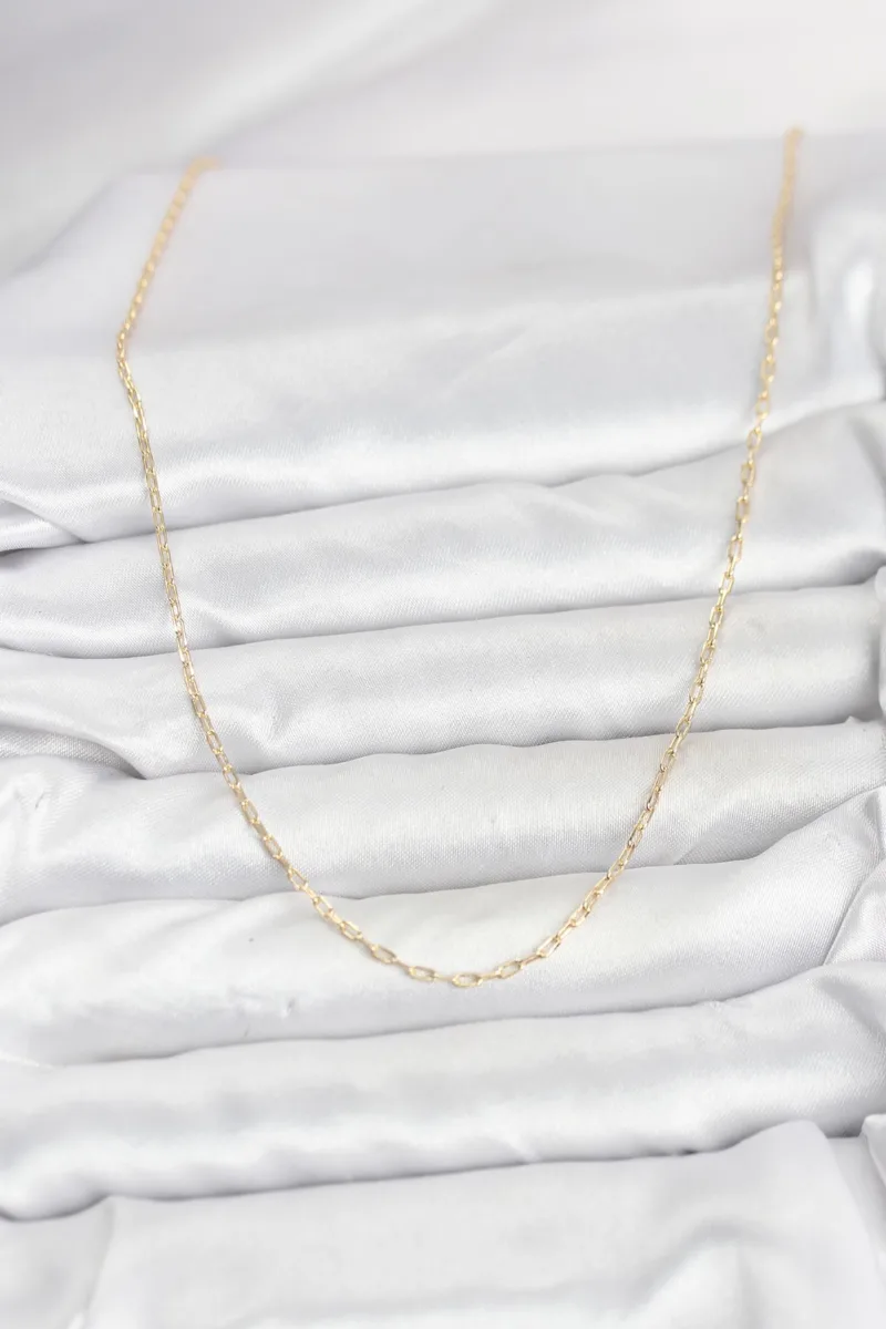 Gold Renk 60 Cm Ataç Zincir Kolye