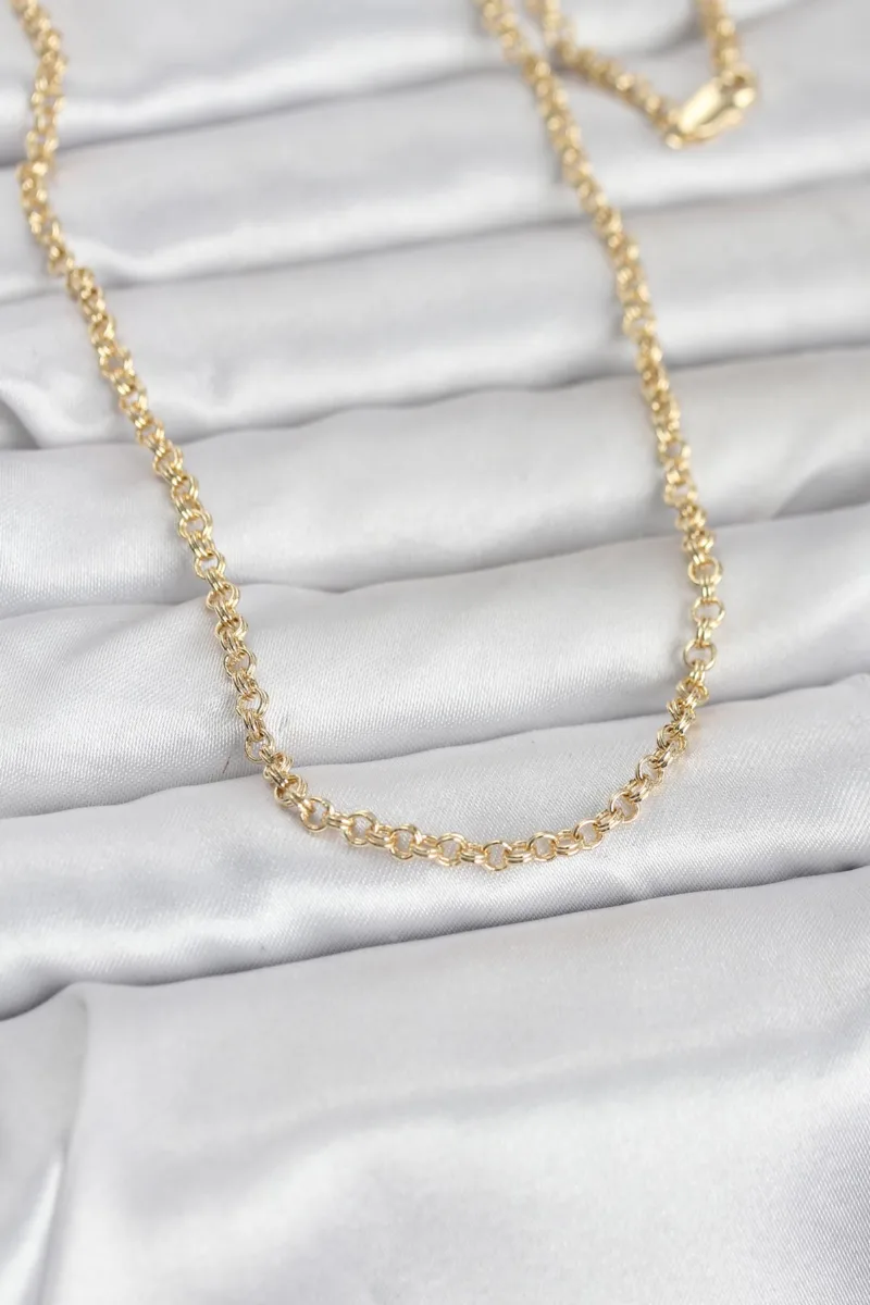 Gold Renk 60 Cm Halka Zincir Kolye