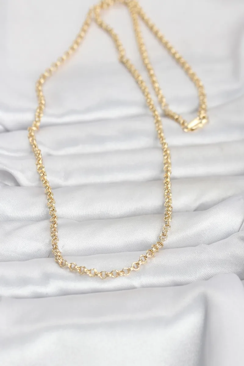 Gold Renk 60 Cm Halka Zincir Kolye