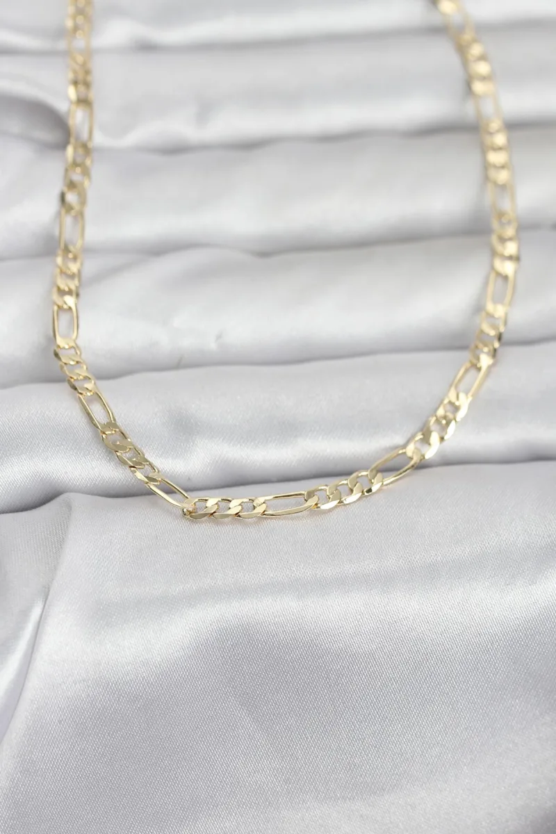 Gold Renk Kuşgözü Zincirli 60 Cm Kolye
