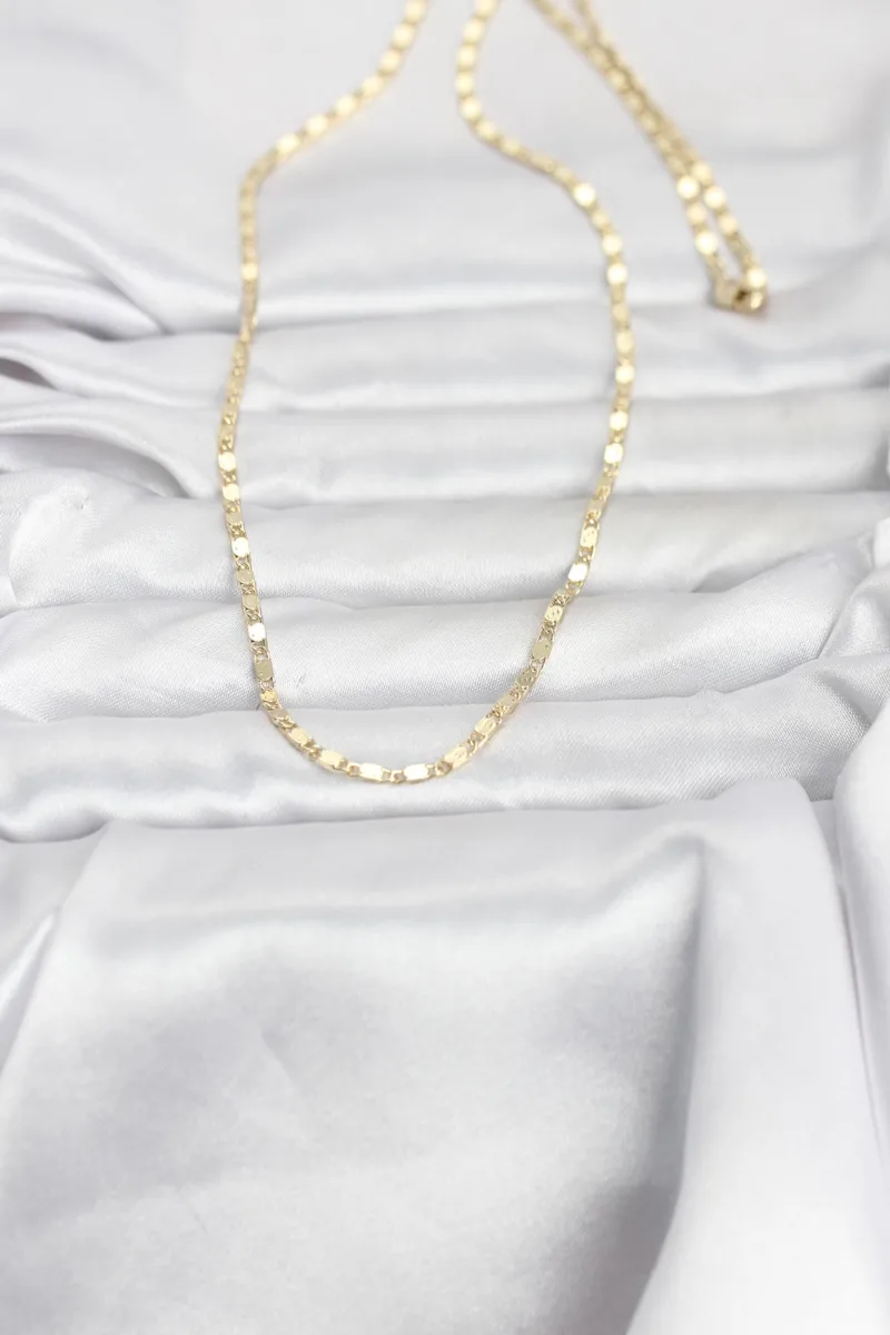 Gold Renk Ezme Zincirli 60 Cm Kolye