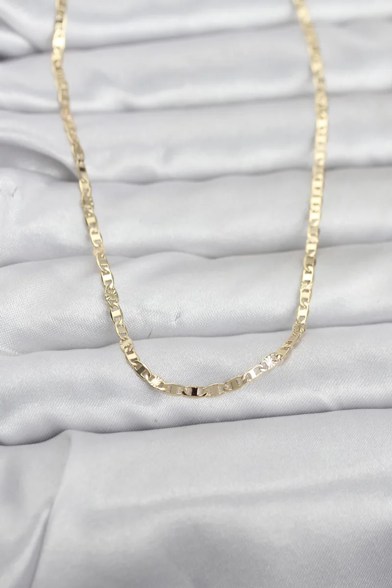 Gold Renk Zincir Modelli 60 Cm Kolye