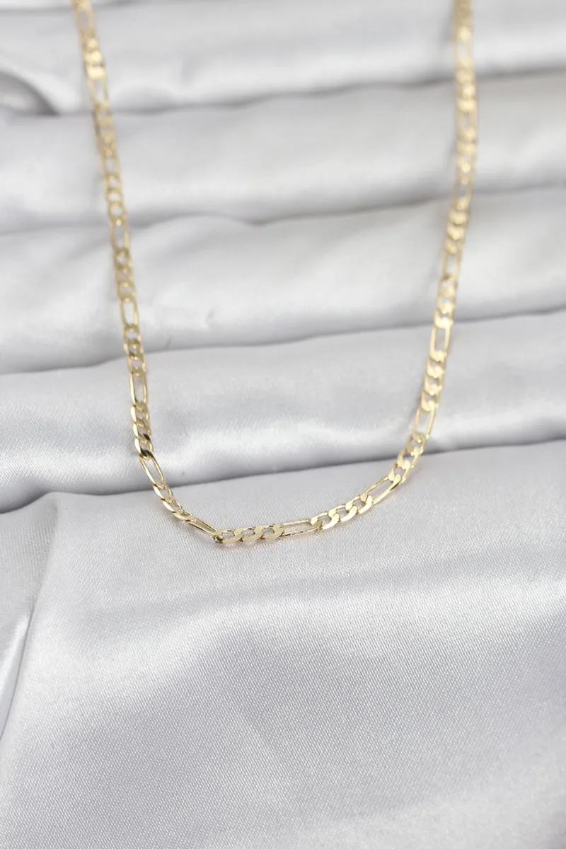 Gold Renk Kuşgözü İnce Zincirli 60 Cm Kolye